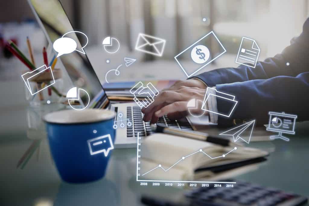 A sleek, modern digital interface showing data analytics and web development modules, representing Besttech’s service offerings.